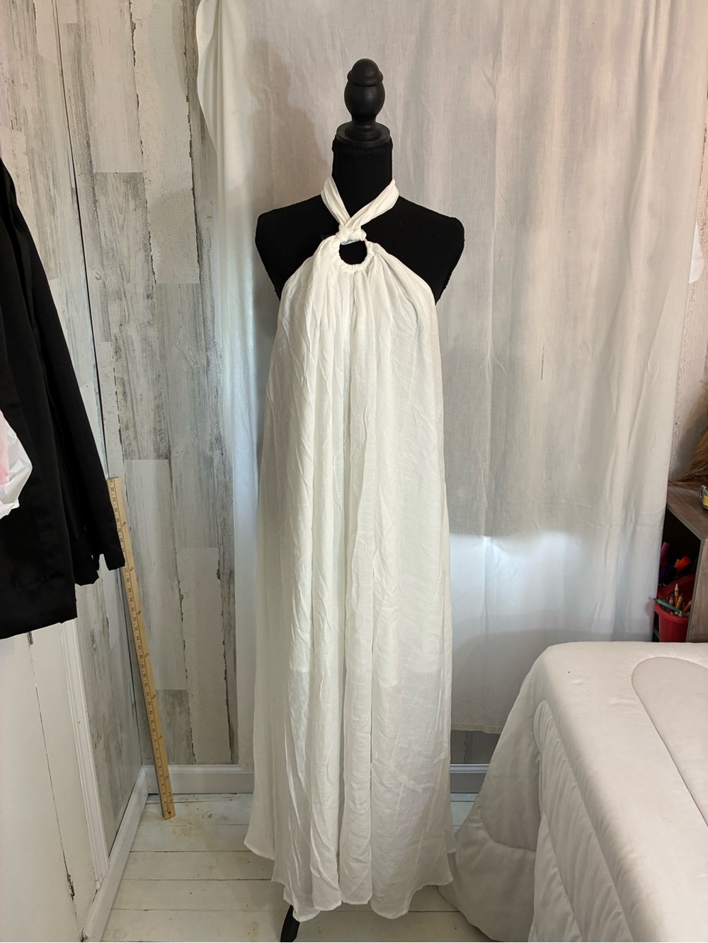 Cupshe White Halter Knot Maxi Dress sz Xl